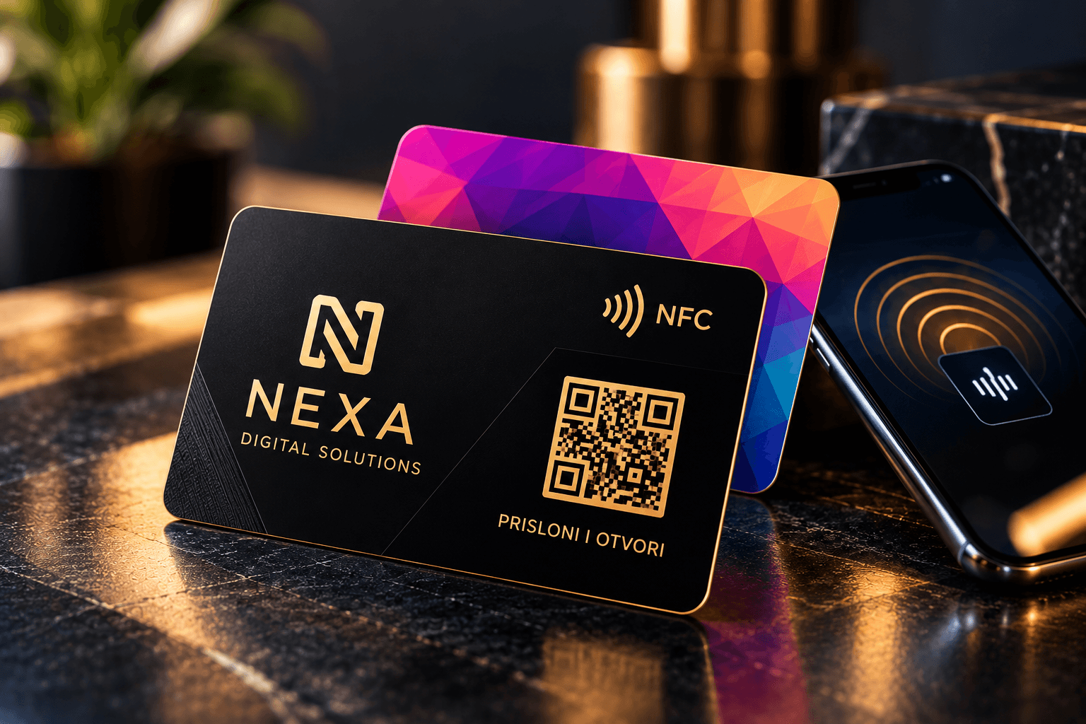 NFC kartice sa QR kodom i štampom po meri